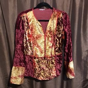 Velvet vintage goddess top